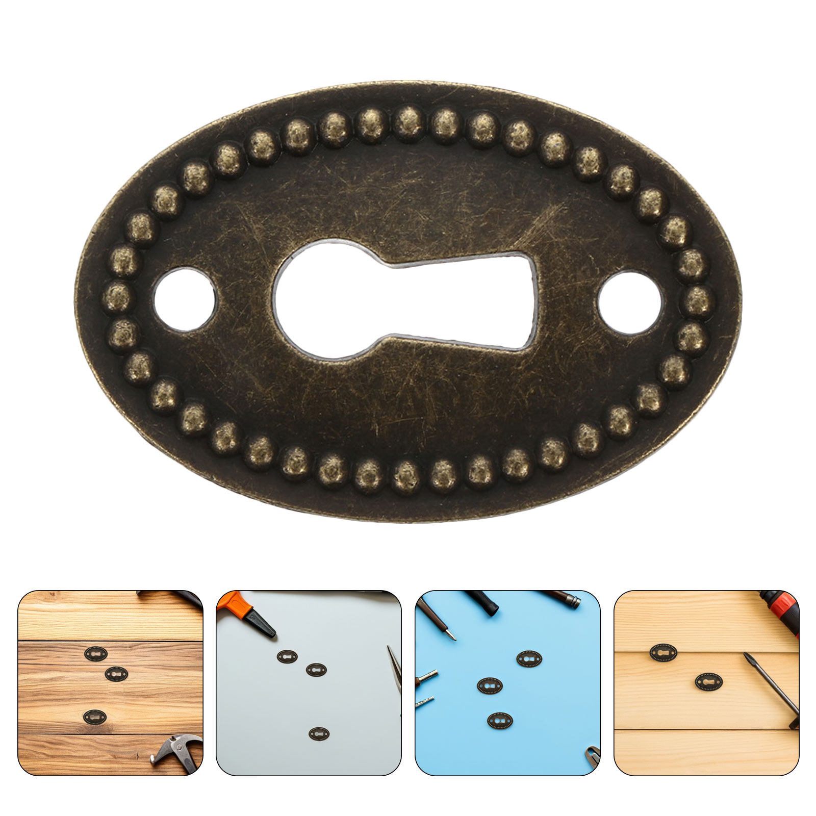 Furniture Hardware Decorative - 16Pcs Vintage Zinc Alloy Oval Decorative