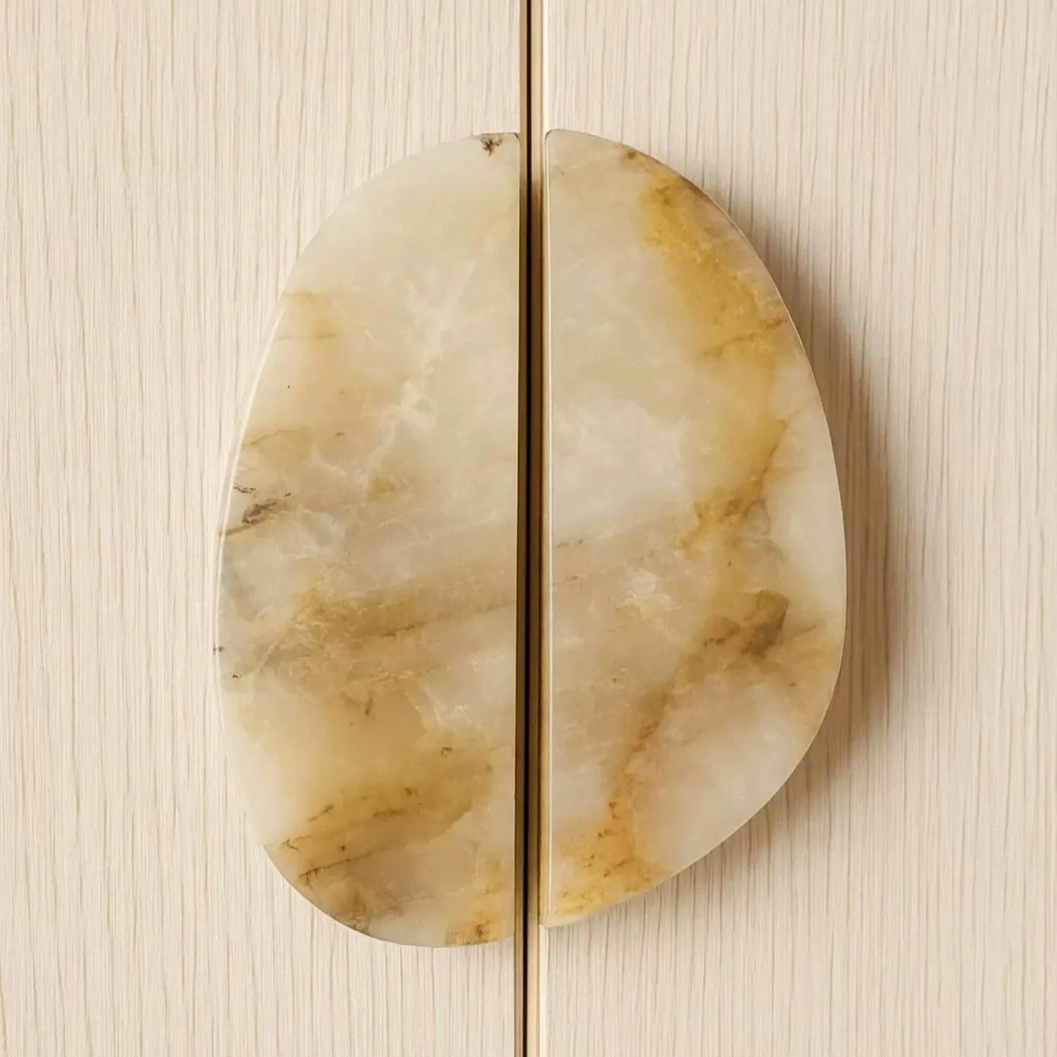 Furniture Hardware Material - Light Luxury Natural Marble Door Handles