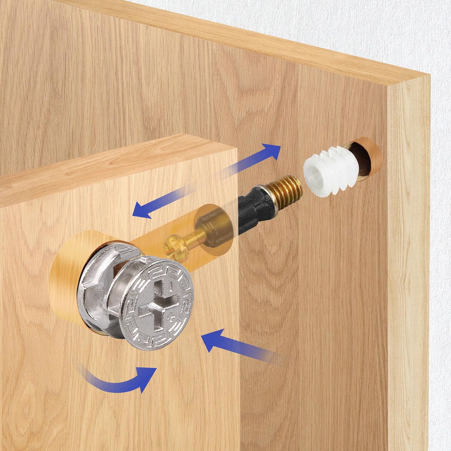 3 in 1 Furniture Connector Scr - Cam Lock Nut recension och pris