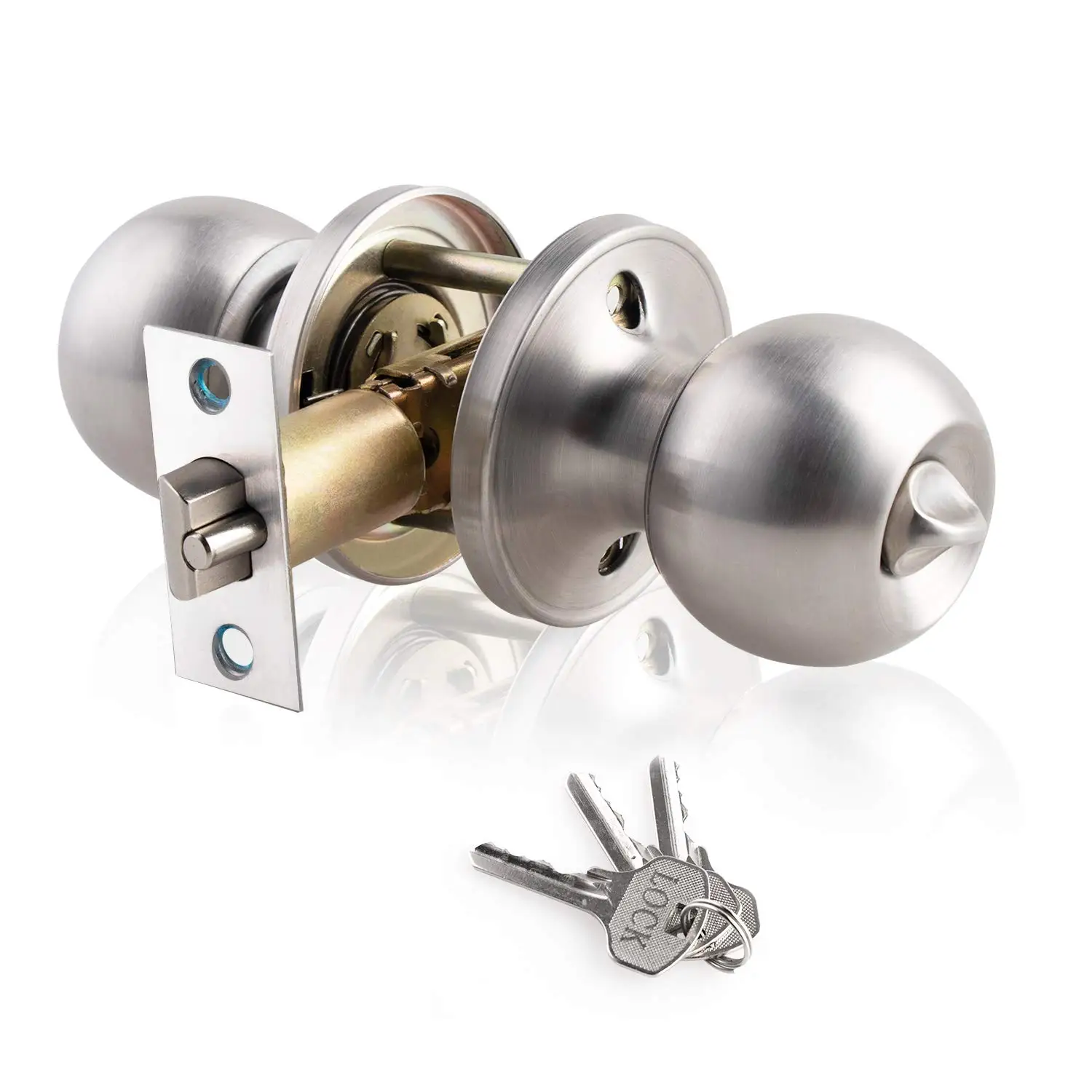 Keyed Entry Door Knob with Loc - Cabinet Knob Round recension och pris