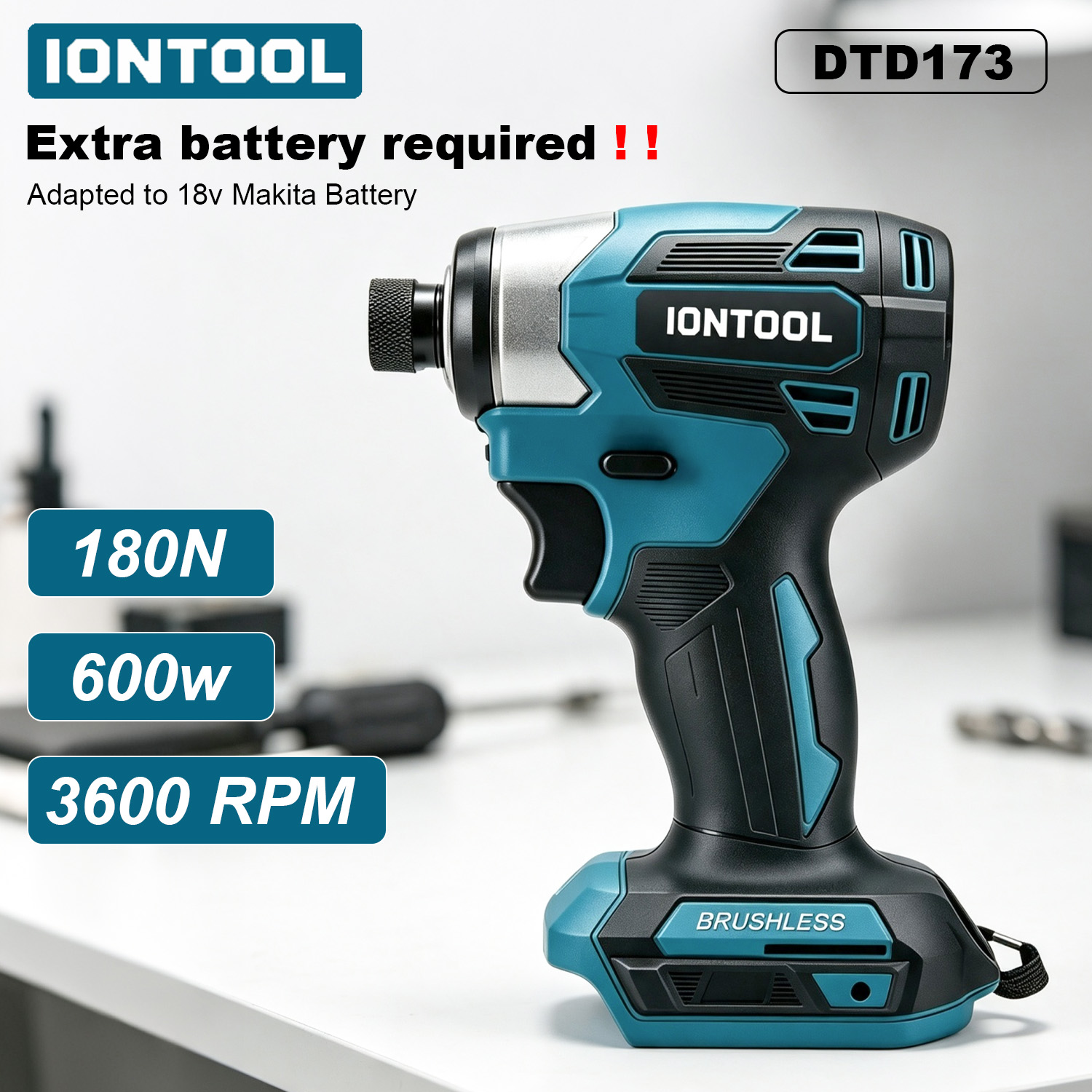 IONTOOL 180N 3600RPM 18V Cordl - Furniture Joinery Hardware recension och pris