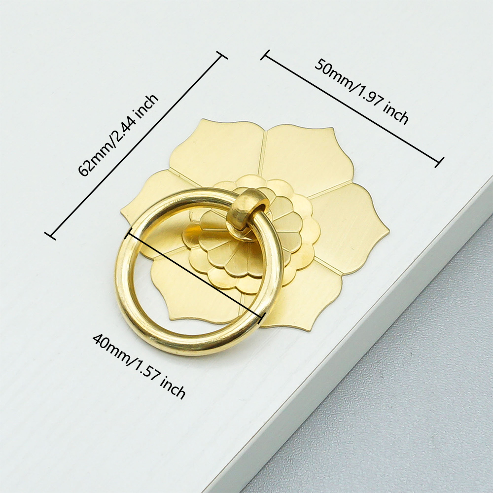 Floral Brass Cabinet Door Knob - Furniture Hardware Drop Pulls recension och pris