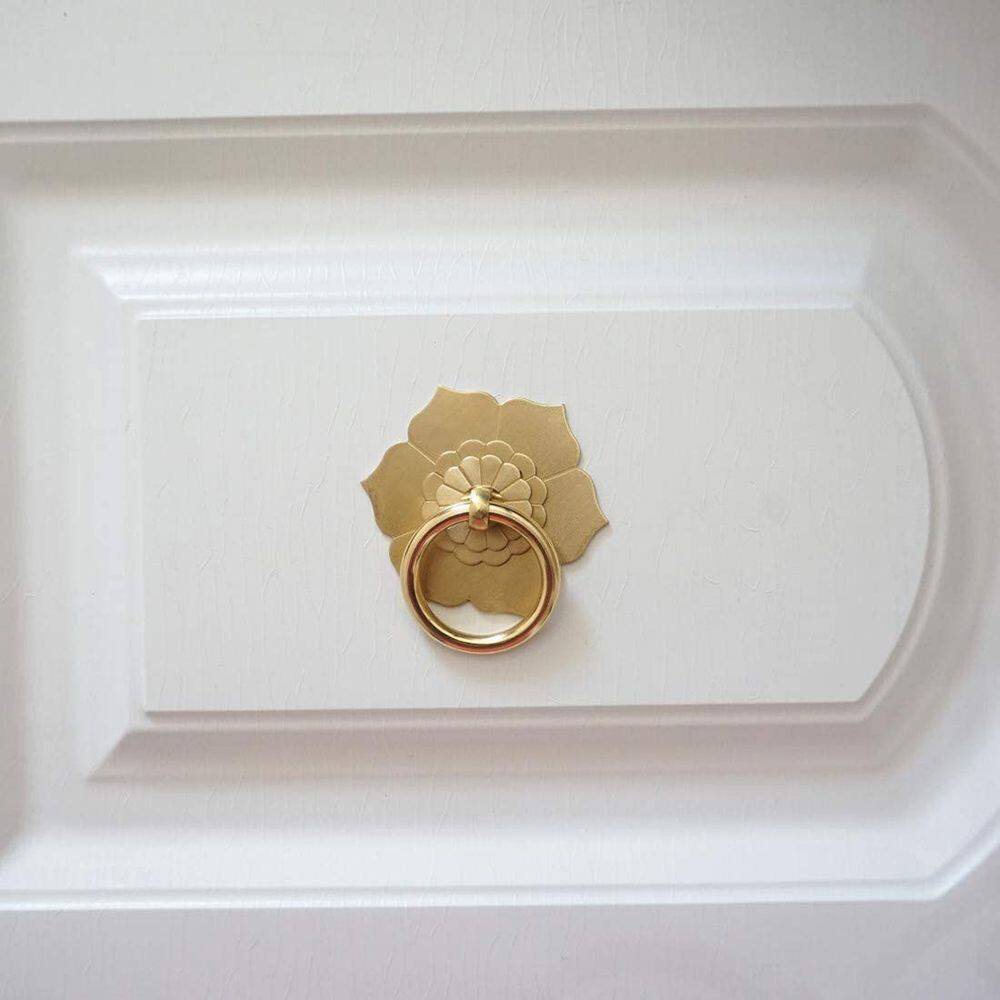 Floral Brass Cabinet Door Knob - Furniture Hardware Drop Pulls recension och pris