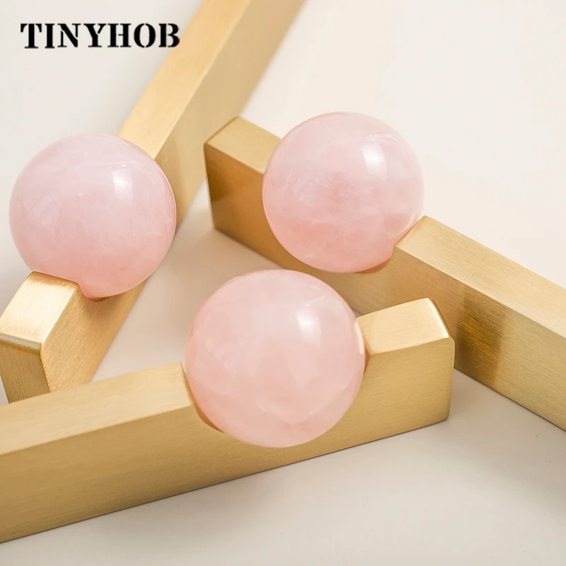 White Crystal Ball+Brass Furni - Furniture Hardware Drop Pulls recension och pris