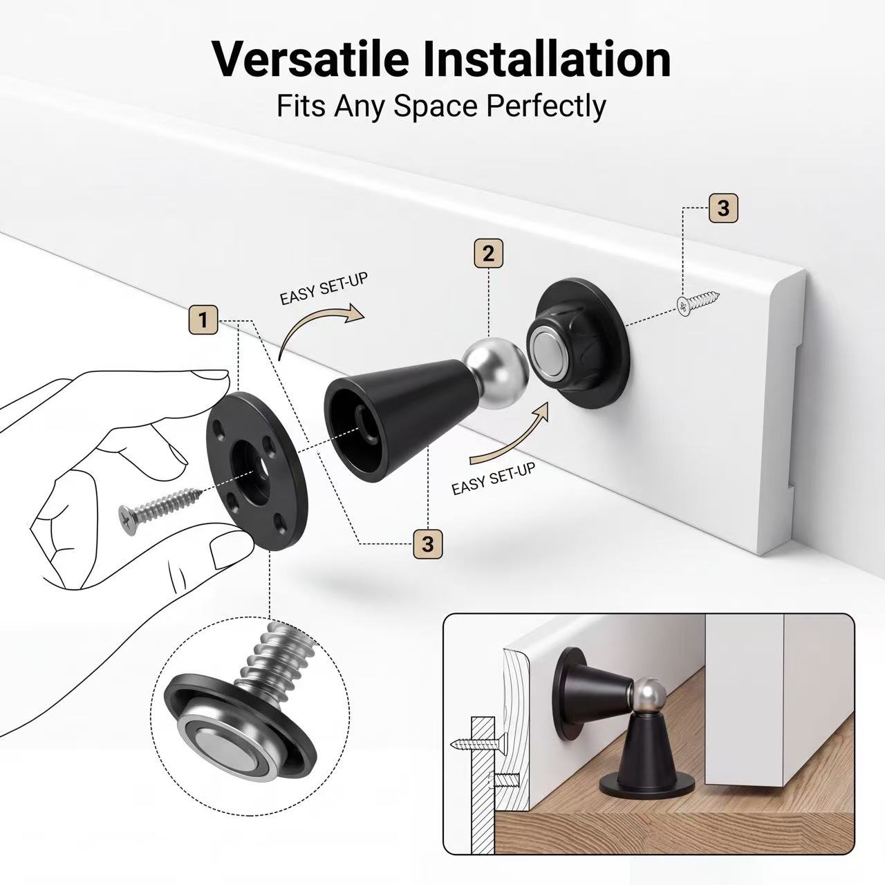 Drill‑Free Magnetic Door Stopp - Magnetic Catch Door recension och pris