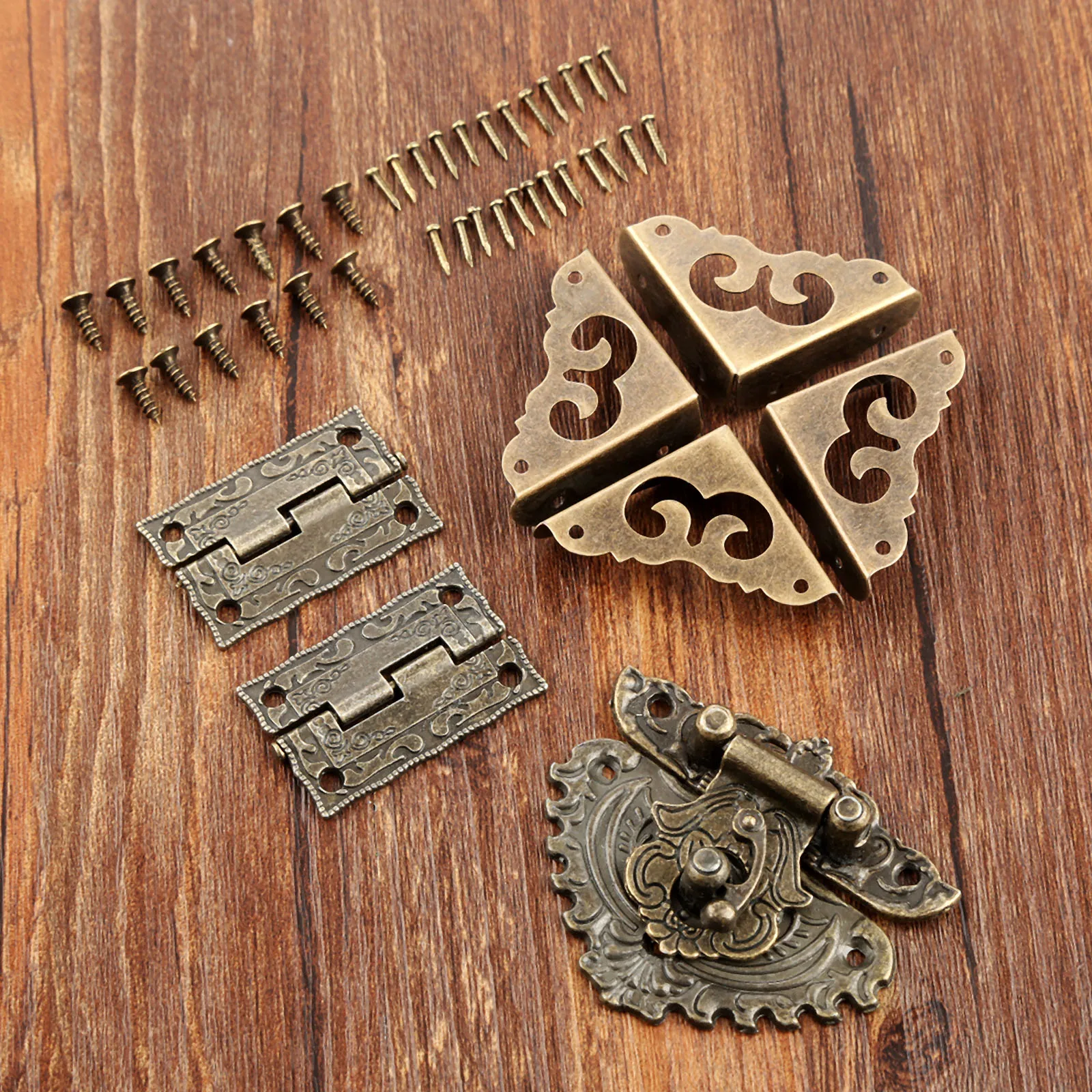 7pcs/set Antique Bronze Padloc - Furniture Hardware Decorative recension och pris