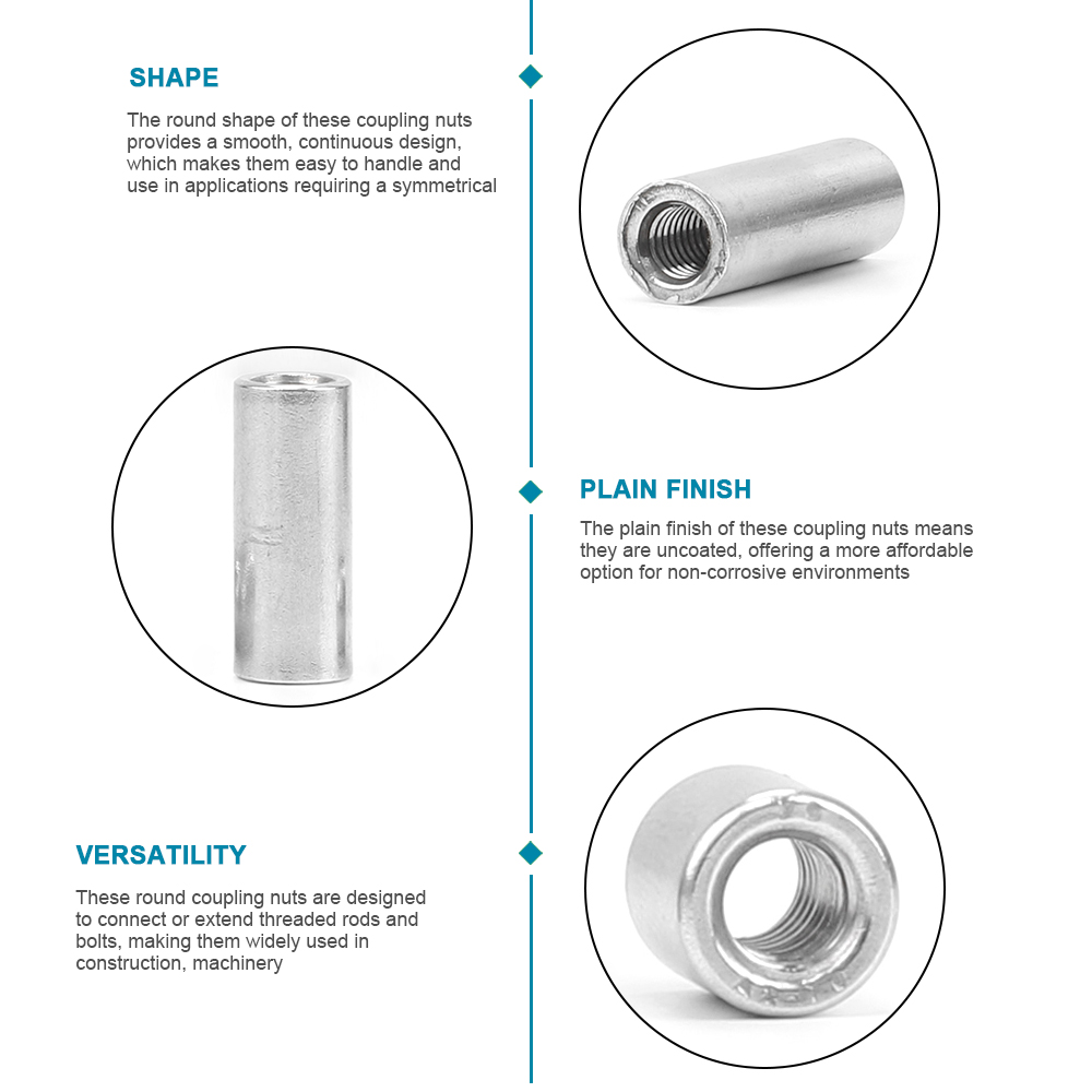 1-5pcs Round Coupling Nuts Sta - Cam Lock Nut recension och pris
