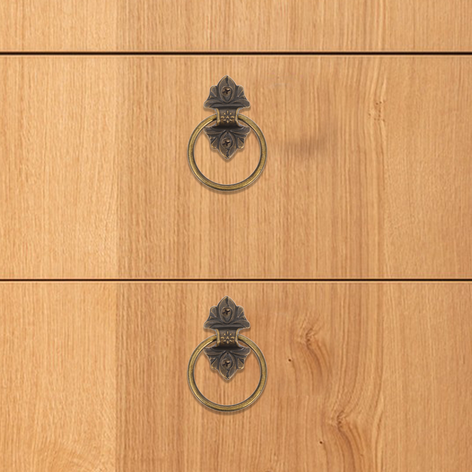 2Pcs Retro Drop Ring Cabinet P - Furniture Hardware Drop Pulls recension och pris